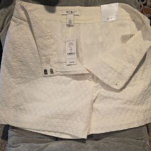 White House Black Market Women's White Shorts